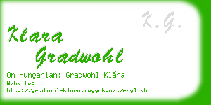 klara gradwohl business card